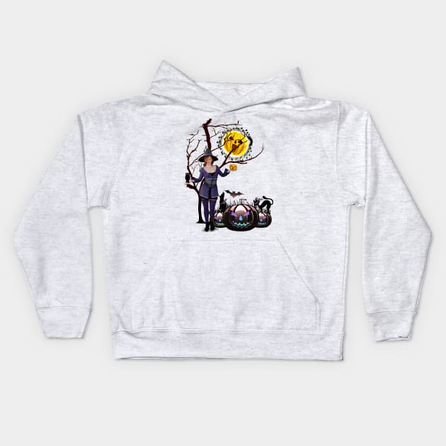 Halloween-parties Kids Hoodie by Just Kidding by Nadine May